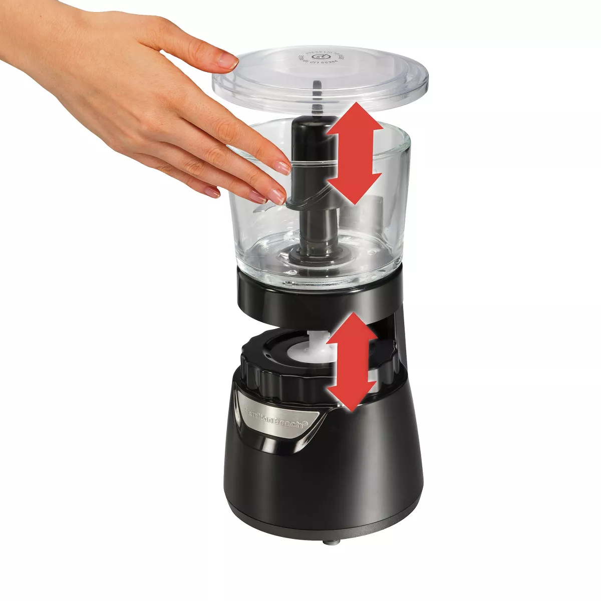 Hamilton Beach Stack and Press Food Chopper - Black 3 Cup- 72860