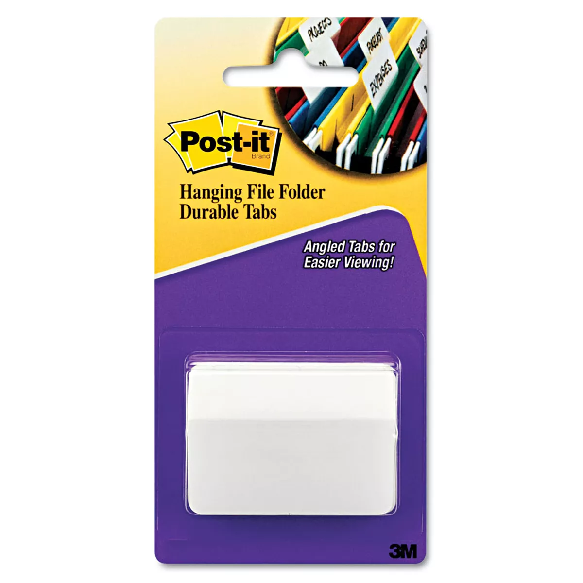 Post-it Angled Tabs 2 x 1 1/2 White 50/Pack 686A50WH