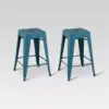 Set of 2 Carlisle 24" Metal Counter Height Barstool - Teal - Threshold™