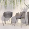 York 2pk Extra Large Dining Chairs Indoor/Outdoor Charcoal - Novogratz