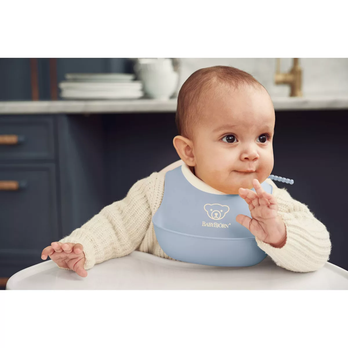 BabyBjorn 2pk Baby Bib Set - Powder Yellow/Blue S