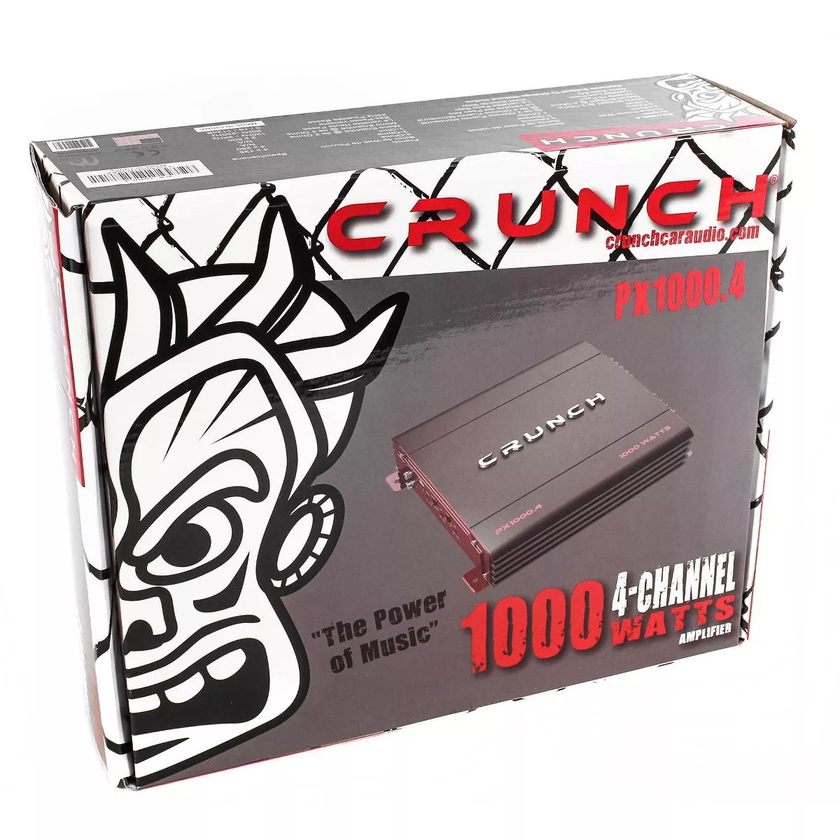 Crunch PX-1000.4 4 Channel 1000 Watt Amp A/B Class Car Stereo Power Amplifier
