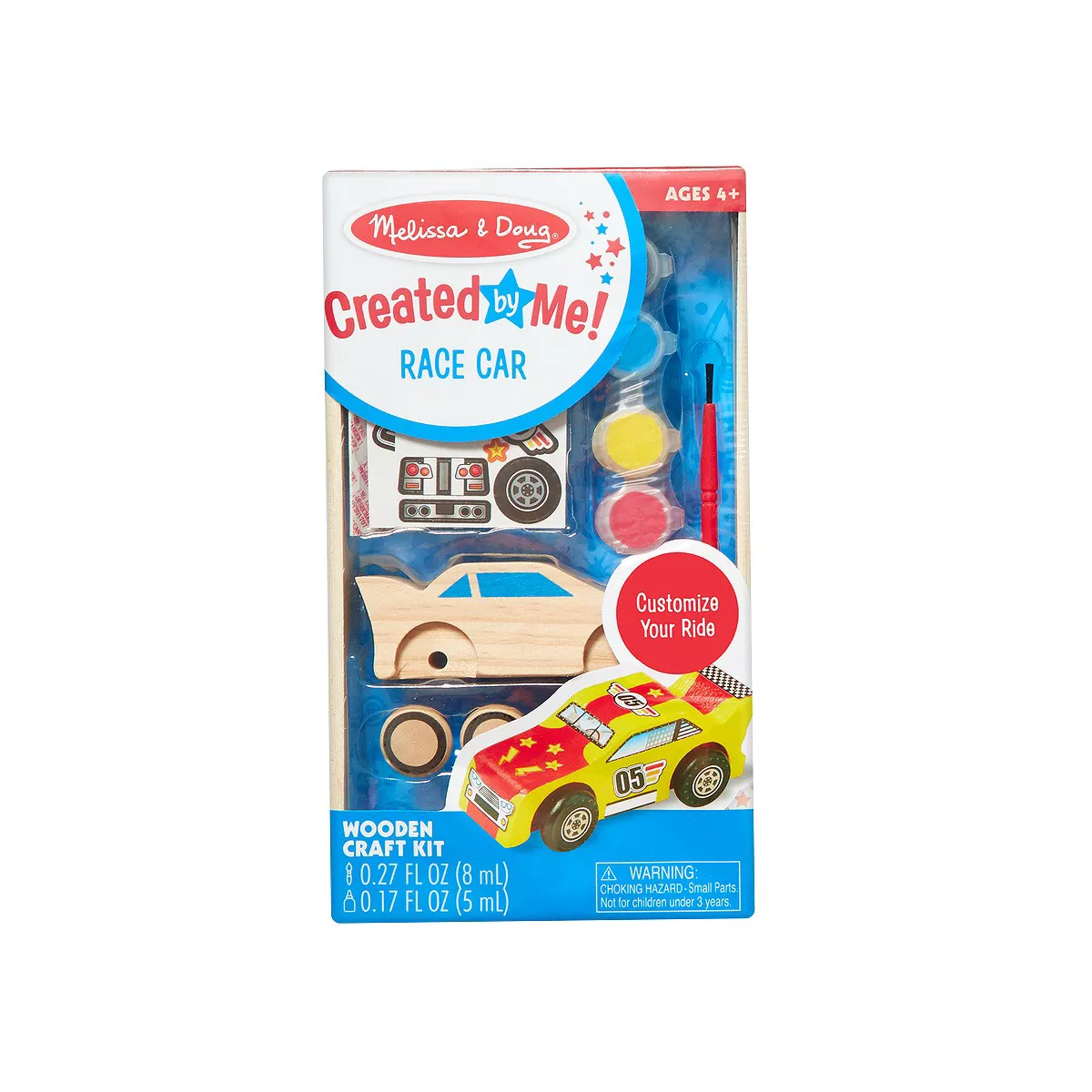 Melissa & Doug Decorate-Your-Own Wooden Race Car Craft Kit