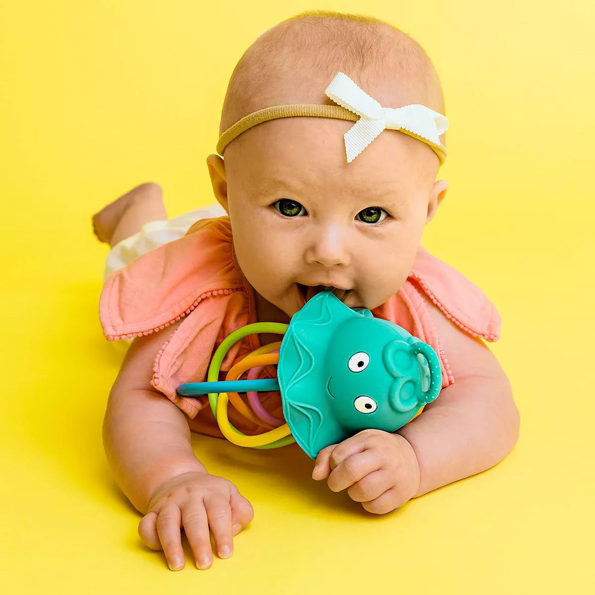 Baby Banana Lil' Squish Jellyfish Sensory Rattle & Teething Toy