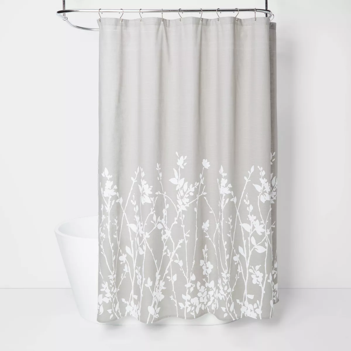 Floral Print Shower Curtain Gray - Project 62™