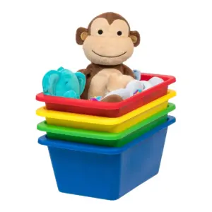 IRIS 4pk Large Multi Purpose Plastic Bins