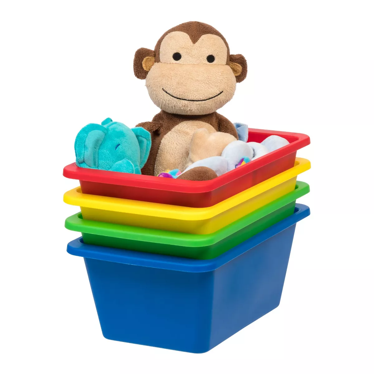 IRIS 4pk Large Multi Purpose Plastic Bins