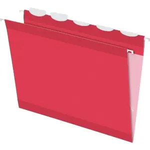 Pendaflex Colored Reinforced Hanging Folders 1/5 Tab Letter Red 25/Box 42623