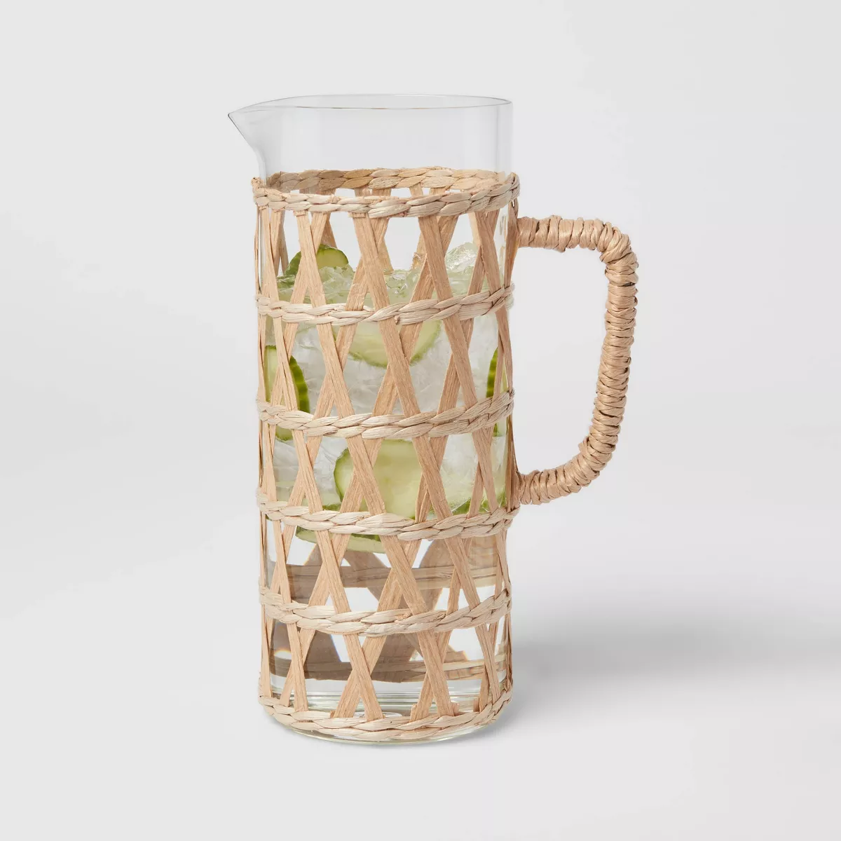 64oz Glass Natural Wrap Beverage Pitcher - Opalhouse™
