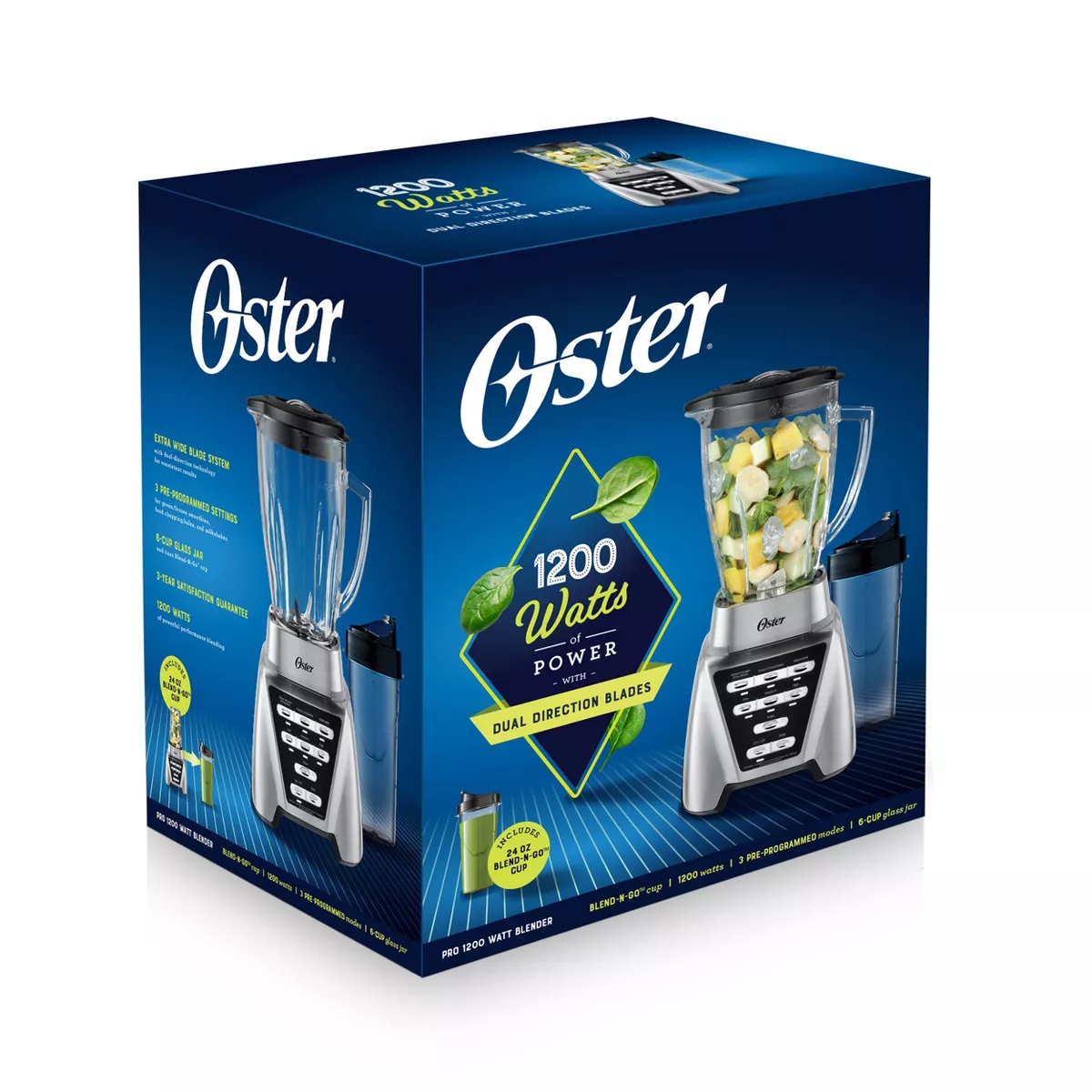 Oster Pro 1200 Blender Brushed Nickel BLSTMB-CBG