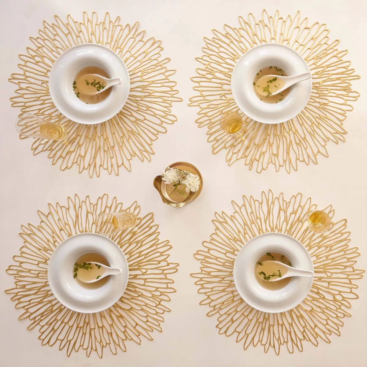 4pk Pressed Bloom Gilded Placemats - Chilewich