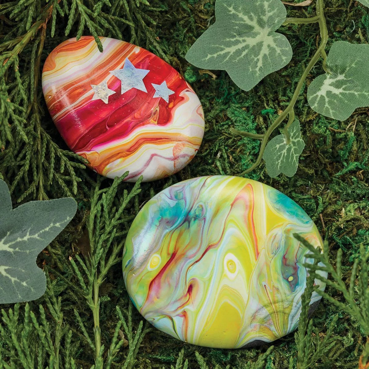 Creativity for Kids Hide & Seek Paint Pour Rocks