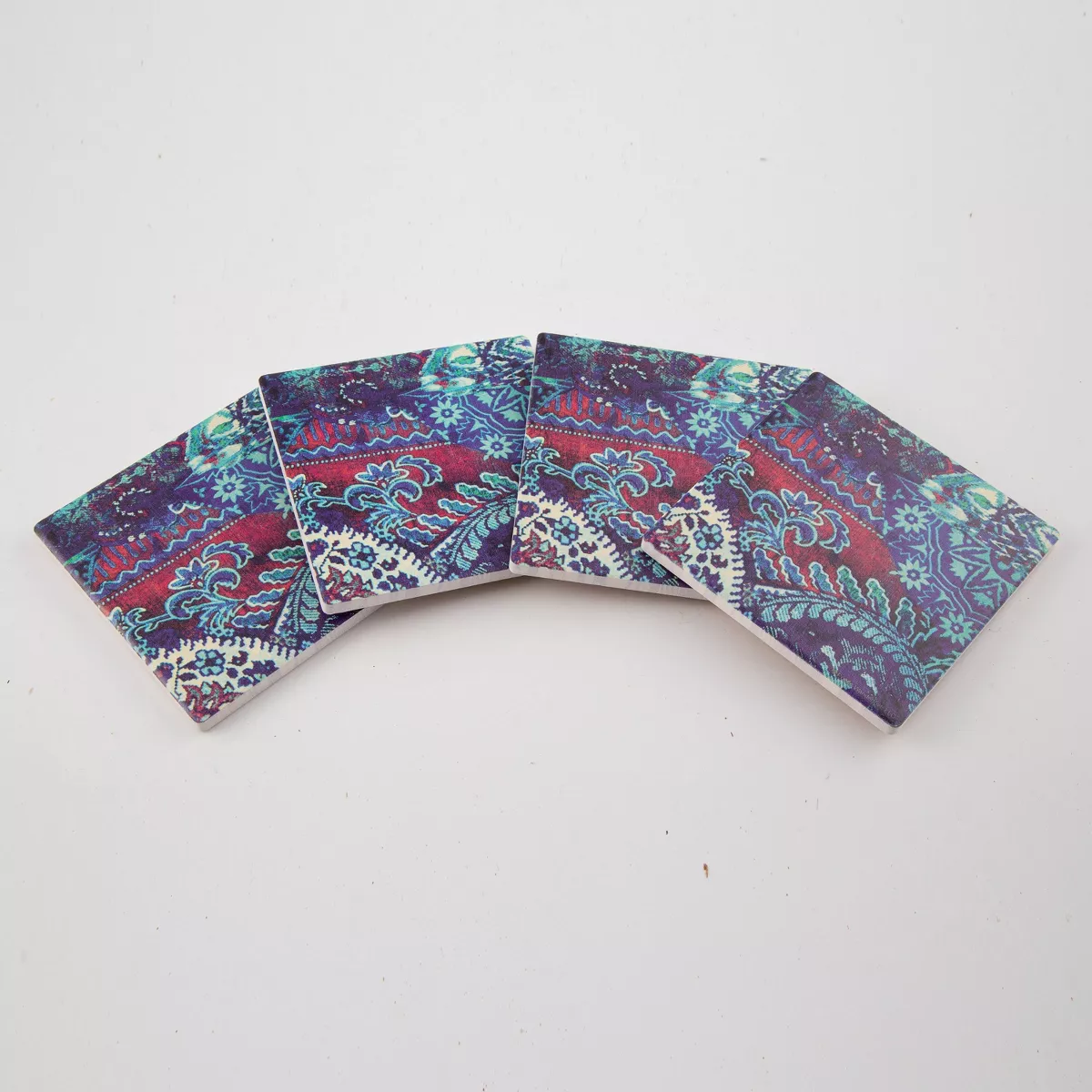 Thirstystone Floral Lake 4 Piece Occasions Coaster Set