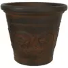 Sunnydaze Indoor/Outdoor Patio, Garden, or Porch Weather-Resistant Double-Walled Arabella Flower Pot Planter - 16" - Rust Finish