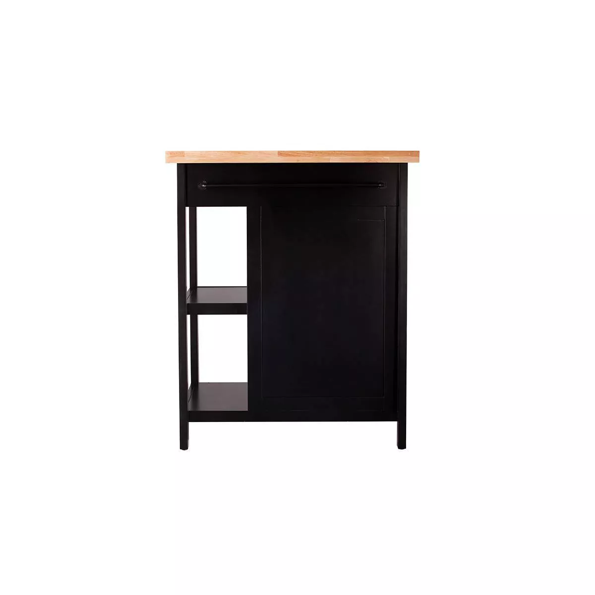 Kleidan Storage Kitchen Island Black - Aiden Lane