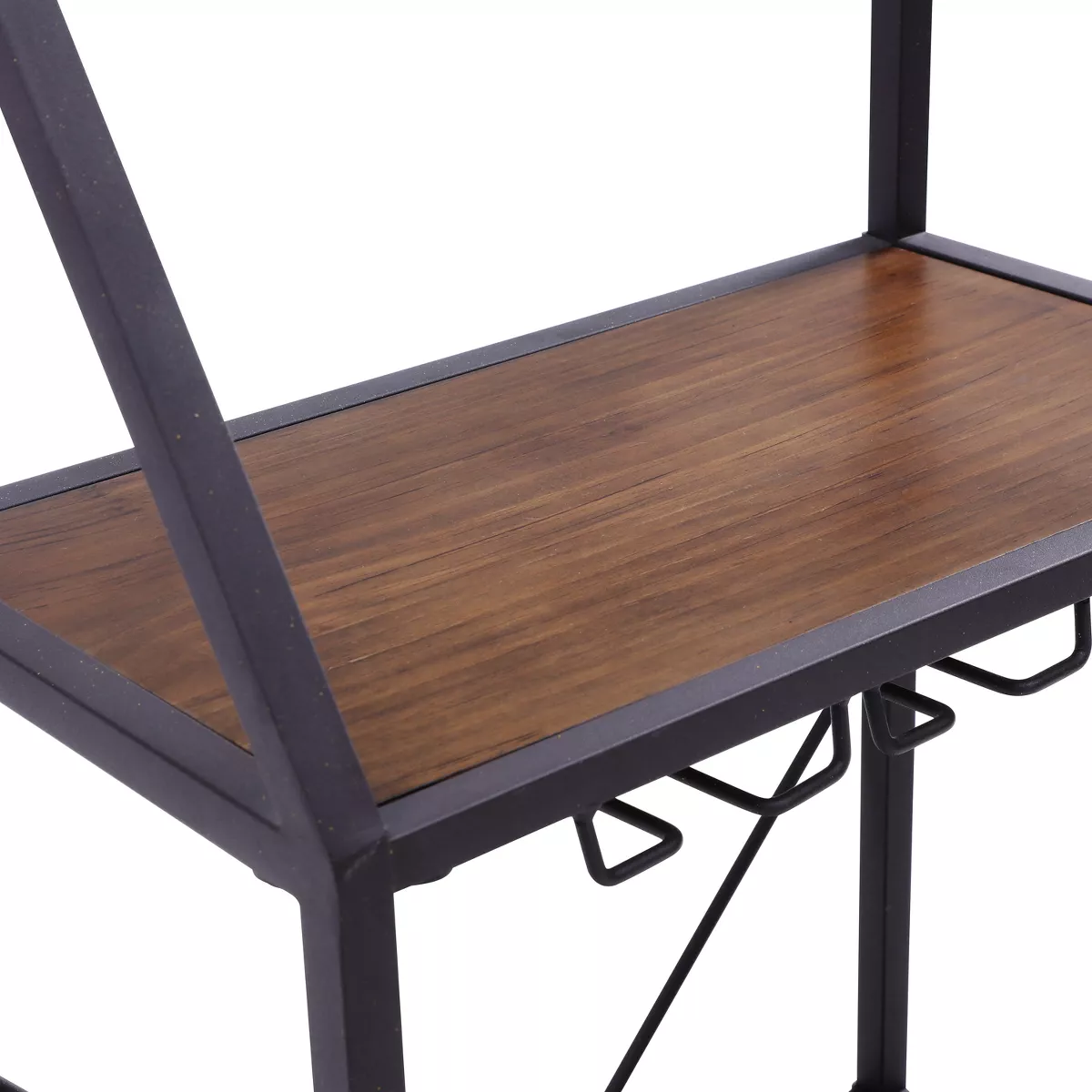 Danton Bakers Rack Rustic Brown With Dark Distressed Pine - Aiden Lane
