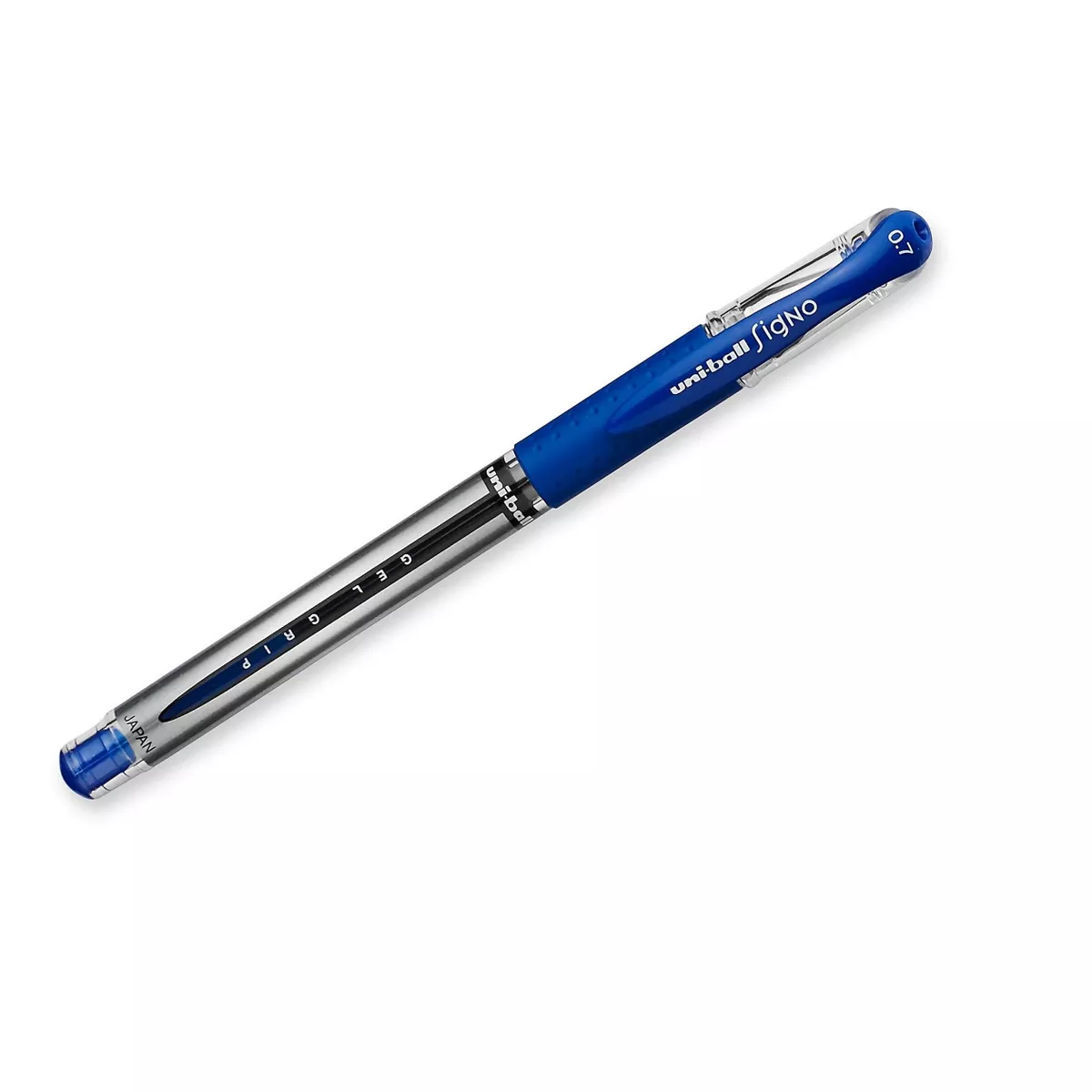 uni-ball Signo Gel GRIP Roller Ball Stick Gel Pen Blue Ink Medium Dozen 65451