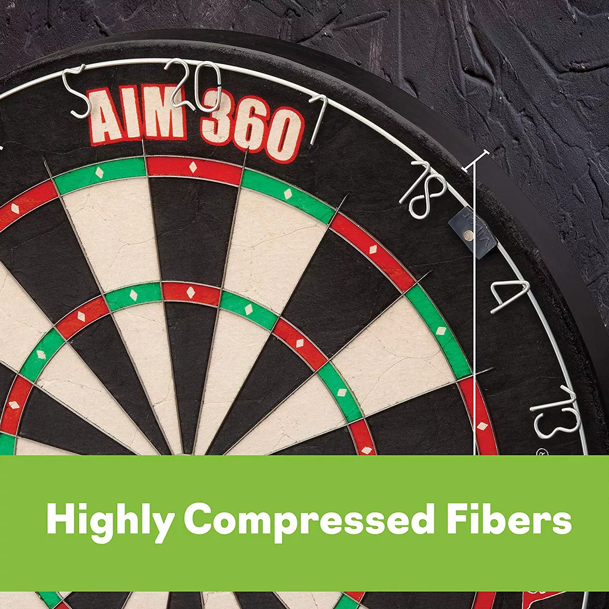Viper AIM 360 Sisal Self Healing Practice Dartboard w/ Removable Aiming Circles