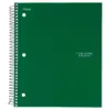 Five Star 5 Subject College Ruled Spiral Notebook - Green