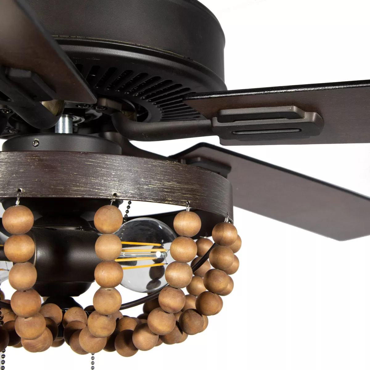 52" LED 5-Blade Wooden Chandelier Lighted Ceiling Fan - River of Goods