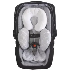 Hudson Baby Infant Unisex Car Seat Body Support Insert, Gray Trellis, One Size