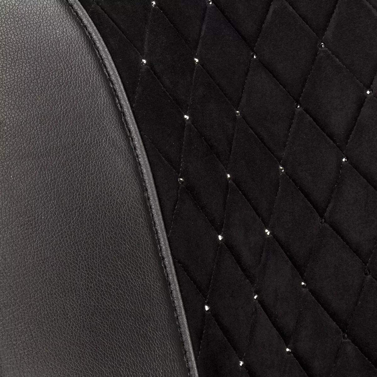 LUNNA 1pc Jet Black Seat Vest Embellished with Swarovski Crystals