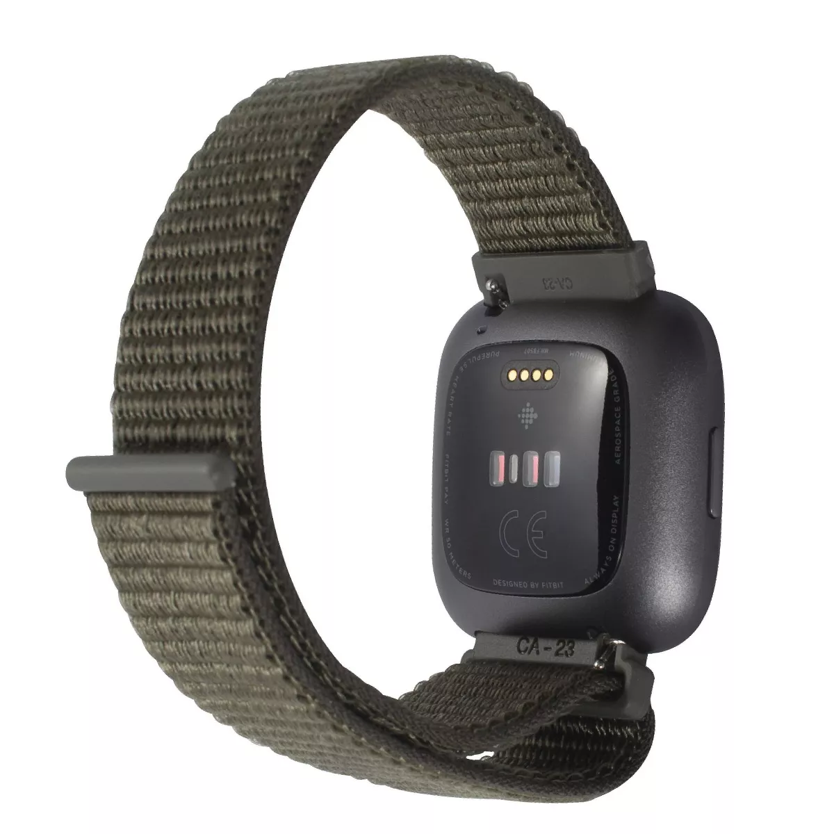 Insten Soft Woven Nylon Band for Fitbit Versa 2 / 1 / Lite / SE, Replacement Strap, Green