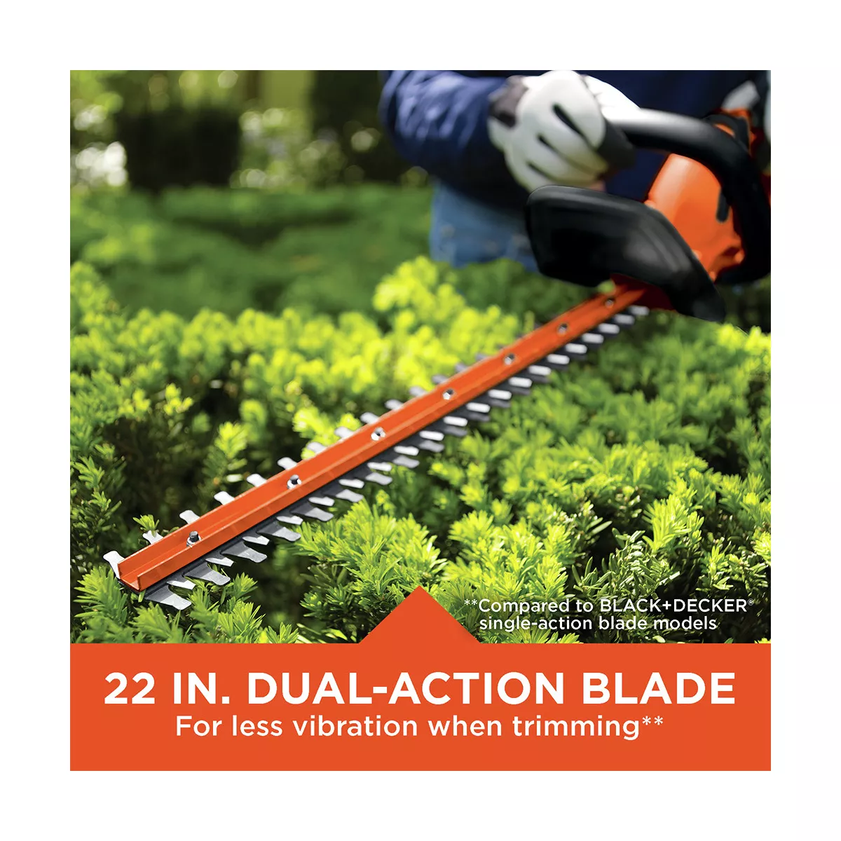 Black & Decker LHT2220 20V MAX Cordless Lithium-Ion 22 in. Dual Action Electric Hedge Trimmer