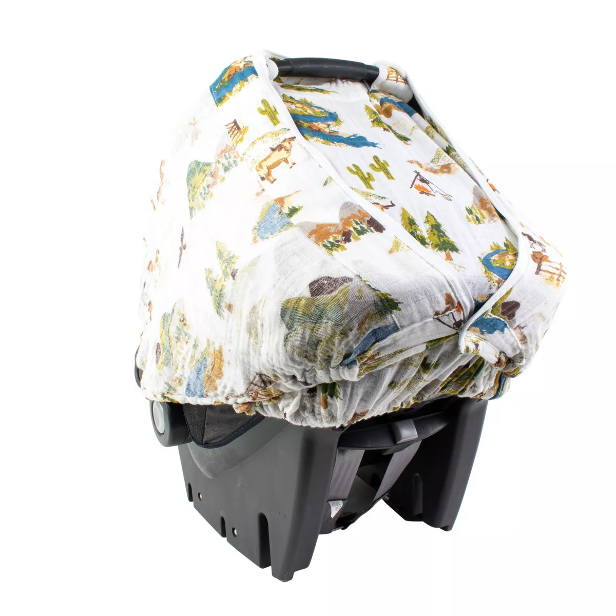 Bebe au Lait Muslin Car Seat Cover - Wyoming