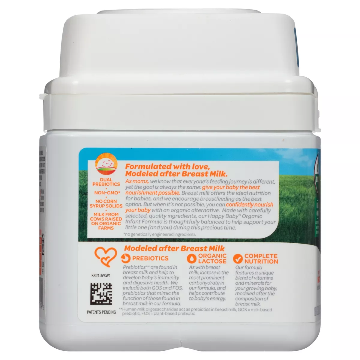 HappyBaby Organic Infant Formula with Iron Milk Based Powder - 21oz
