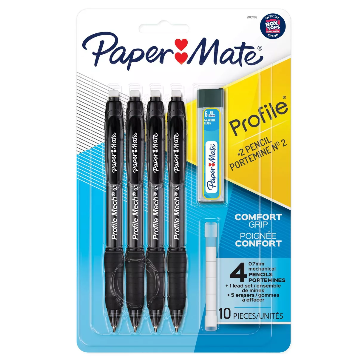 4pk #2 Mechanical Pencils Profile 0.7mm - PaperMate