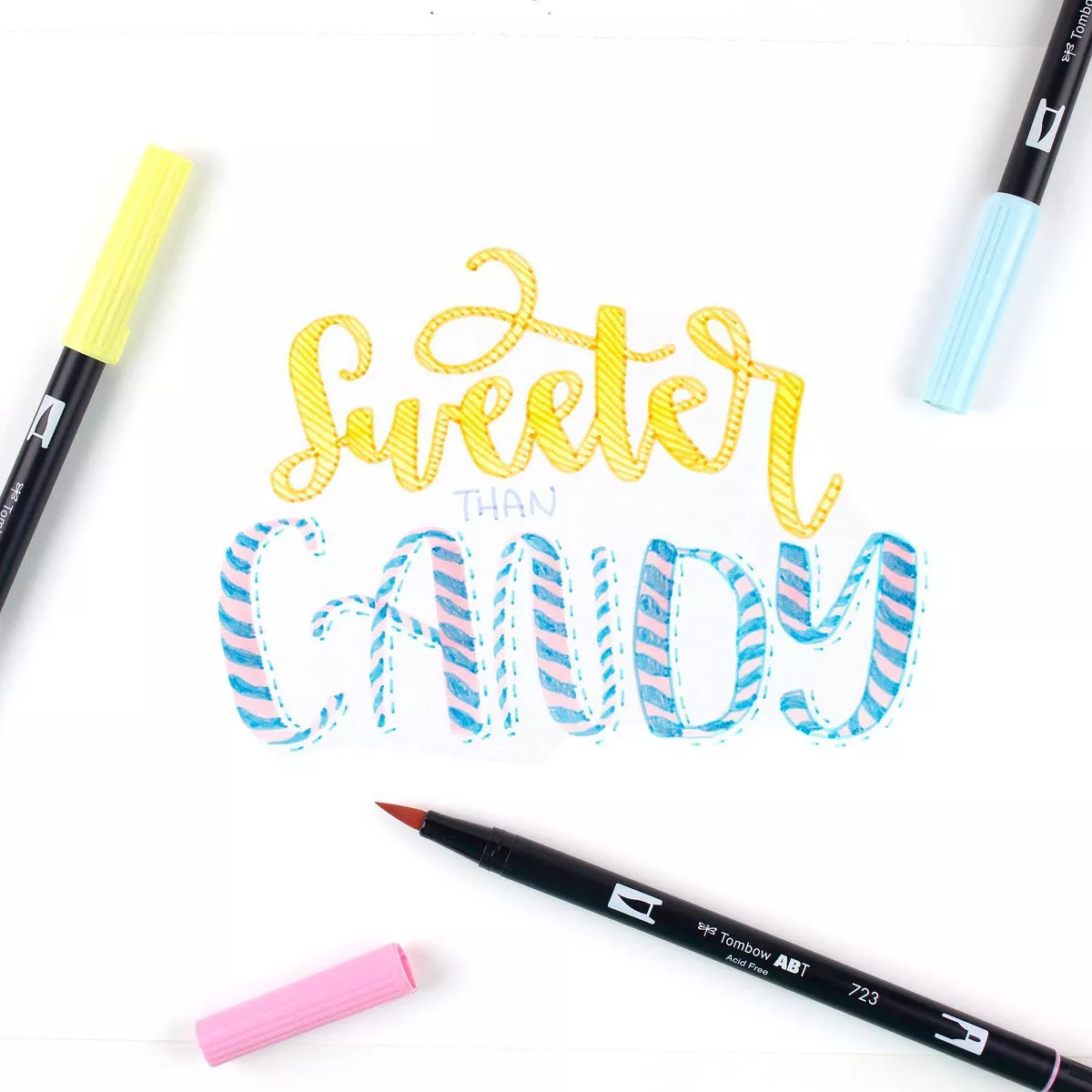 6pk Dual Brush Pen Art Markers Pastel Palette - Tombow