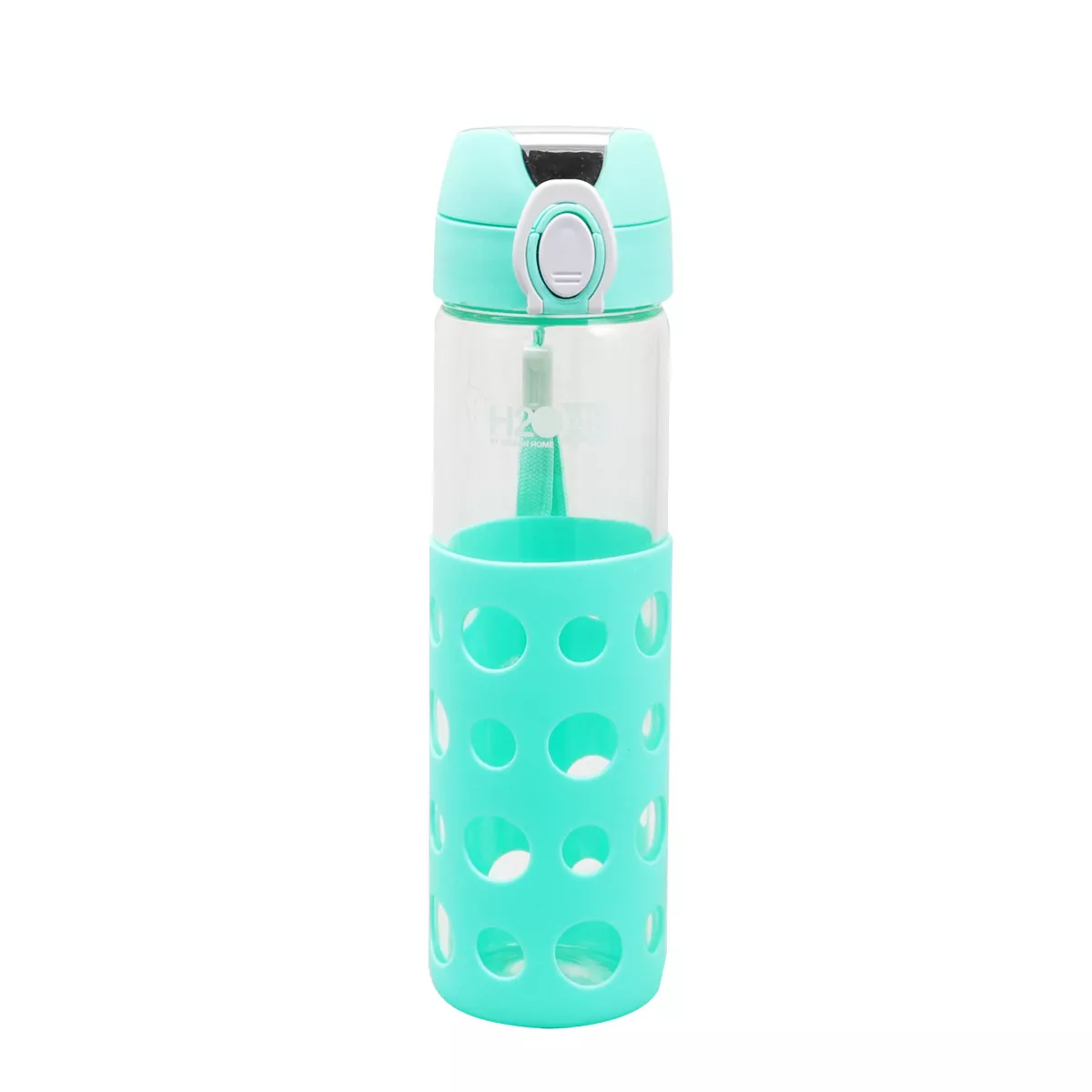 Gibson H2O4U Newberg 17oz Hydration Glass Bottle in Aqua