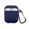 Insten Weave Shape Case For AirPods 1 & 2, Soft TPU Skin Cover with Carabiner, Blue