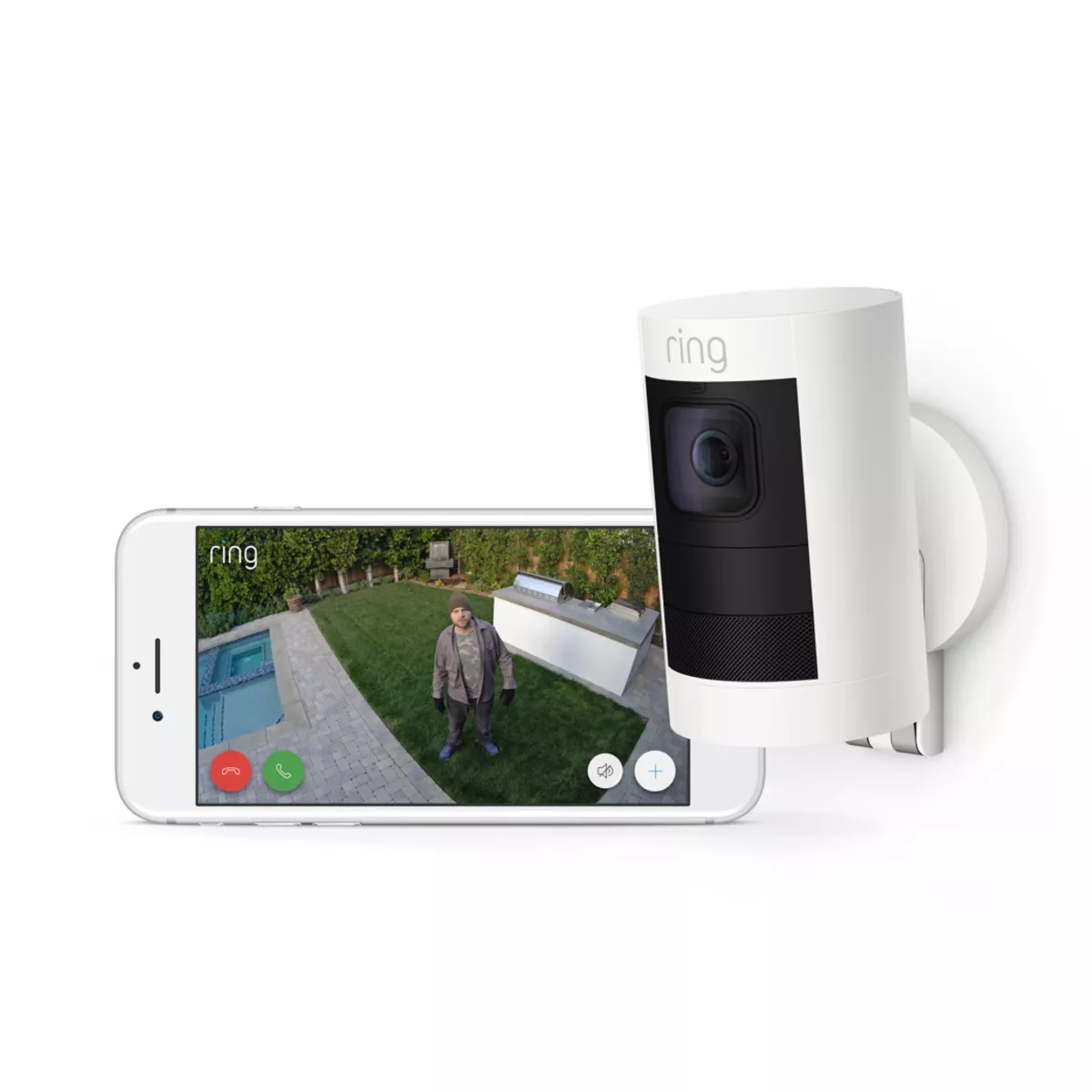 Ring Stick Up Cam Battery - White