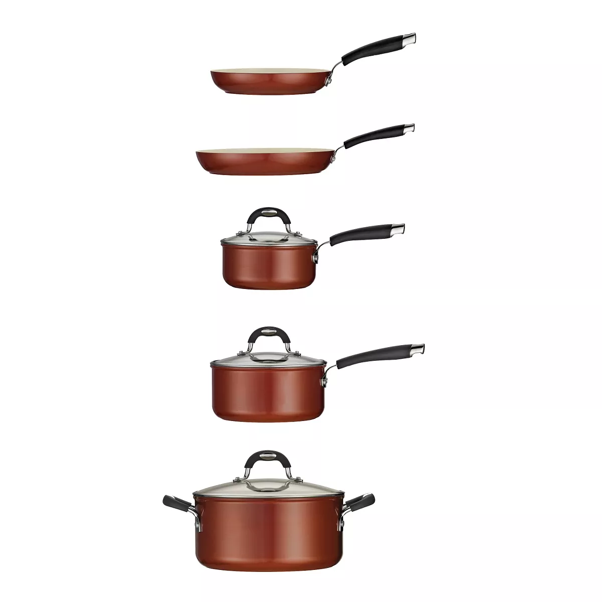 Tramontina Style Ceramica Metallic Copper 8-Piece Cookware Set