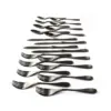 Knork Original Titanium 20 Piece Service for 4 Cutlery Silverware Utensil Flatware Set with Forks, Knives, and Spoons, Black Matte