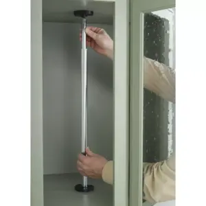 Rev-A-Shelf 3072-28-11-52 28 Inch Polymer Full Circle 2 Shelf Lazy Susan Upper Kitchen Cabinet Storage Organizer with Telescoping Shaft, White