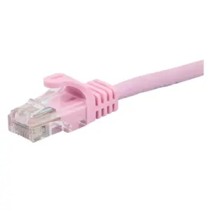 Monoprice Cat5e Ethernet Patch Cable - 2 Feet - Pink | Network Internet Cord - Snagless RJ45, Stranded, 350Mhz, UTP, Pure Bare Copper Wire, 24AWG -