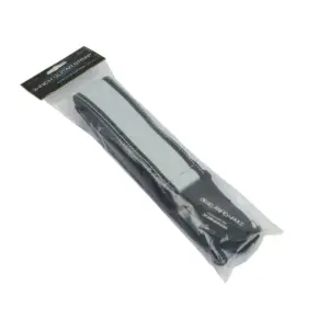 Monoprice 2-inch Guitar Strap - Nylon with Leather Ends - Gray & Black