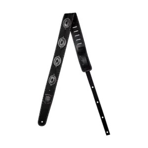 RICHTER Motorhead Artist Series 1565 Guitar Strap Black/Old Silver 2.36 in.