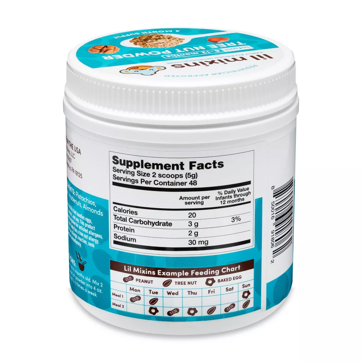 Lil Mixins Early Allergen Introduction Tree Nut Powder - 8.5oz
