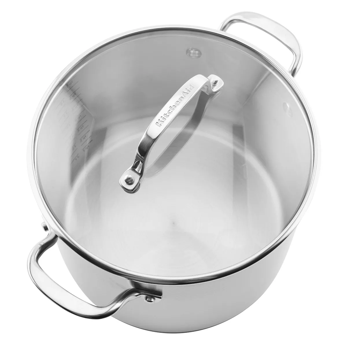 KitchenAid 3-Ply Base Stainless Steel 8qt Stockpot with Lid