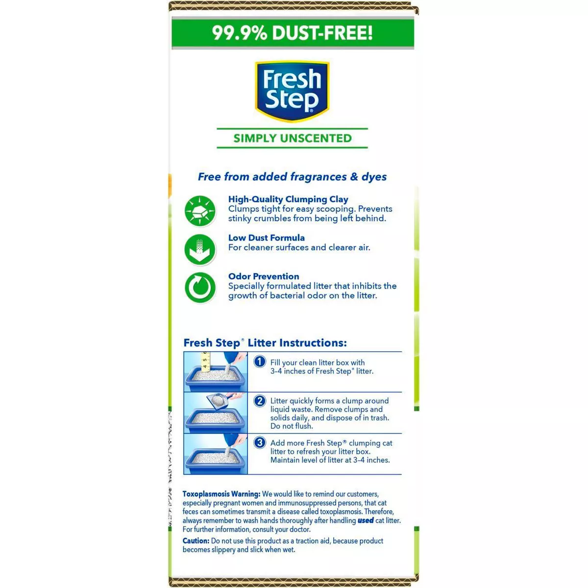 Fresh Step - Simply Unscented Litter - Clumping Cat Litter - 25lbs