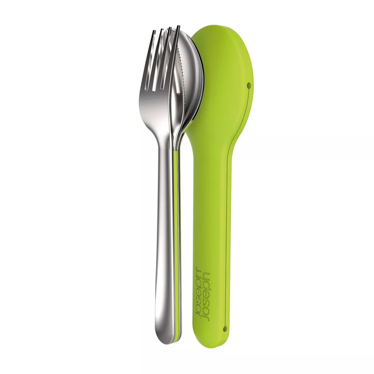 Joseph Joseph Stainless Steel Go Eat Compact Cutlery Set Green