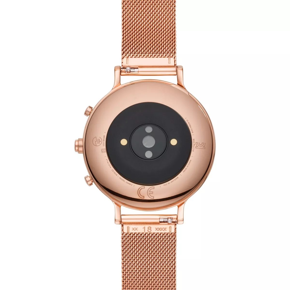 Fossil Hybrid Smartwatch HR Charter 42mm - Rose Gold-Tone Stainless Steel Mesh