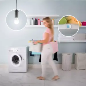 Smart White Wi-Fi Enabled Motion Detector Battery Operated