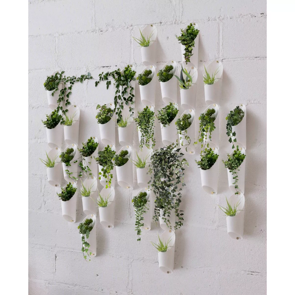Set of 3 Floralink Wall Vessels White - Umbra