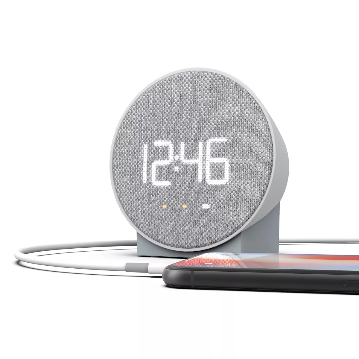 Round Time Table Clock Gray - Capello
