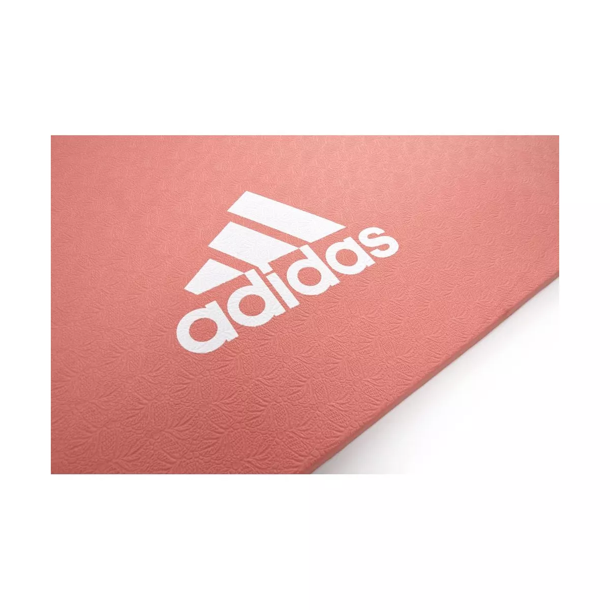 Adidas ADYG-10100PK Universal Exercise Roll Up Slip Resistant Fitness Pilates and Yoga Mat, 8mm Thick, Glow Pink